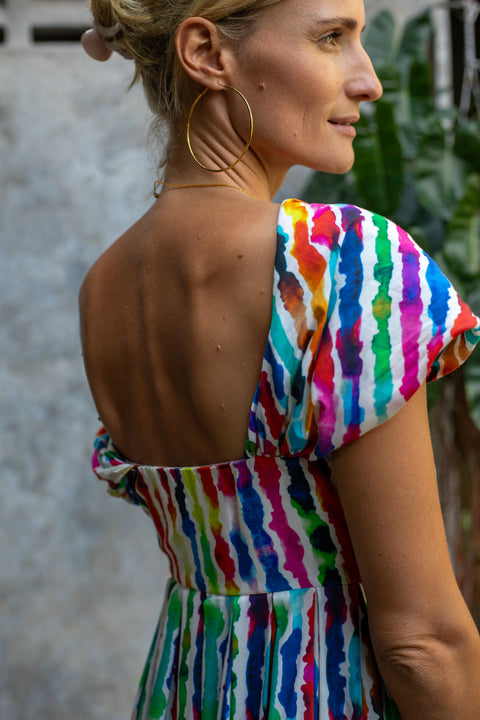 Varela Reef Midi Dress - Watercolor