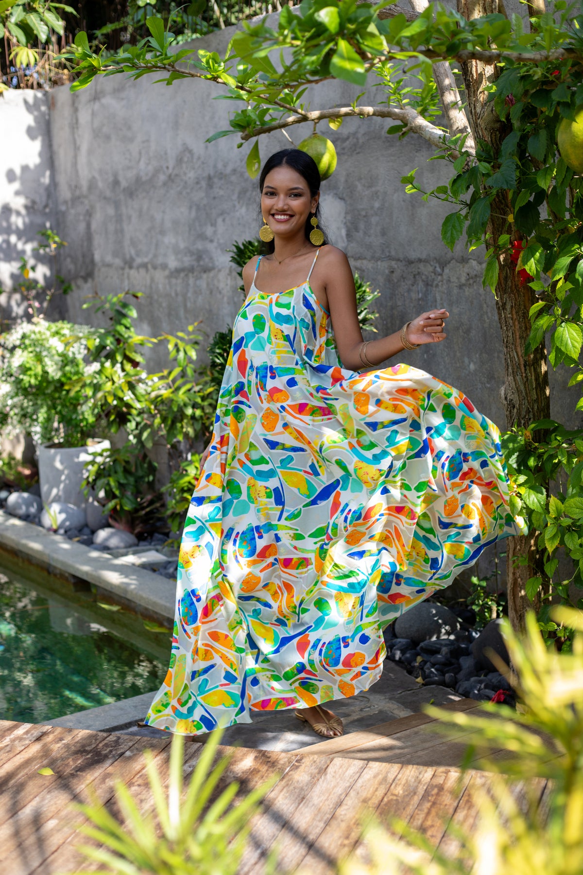 Labadi Breeze Flared Maxi Dress