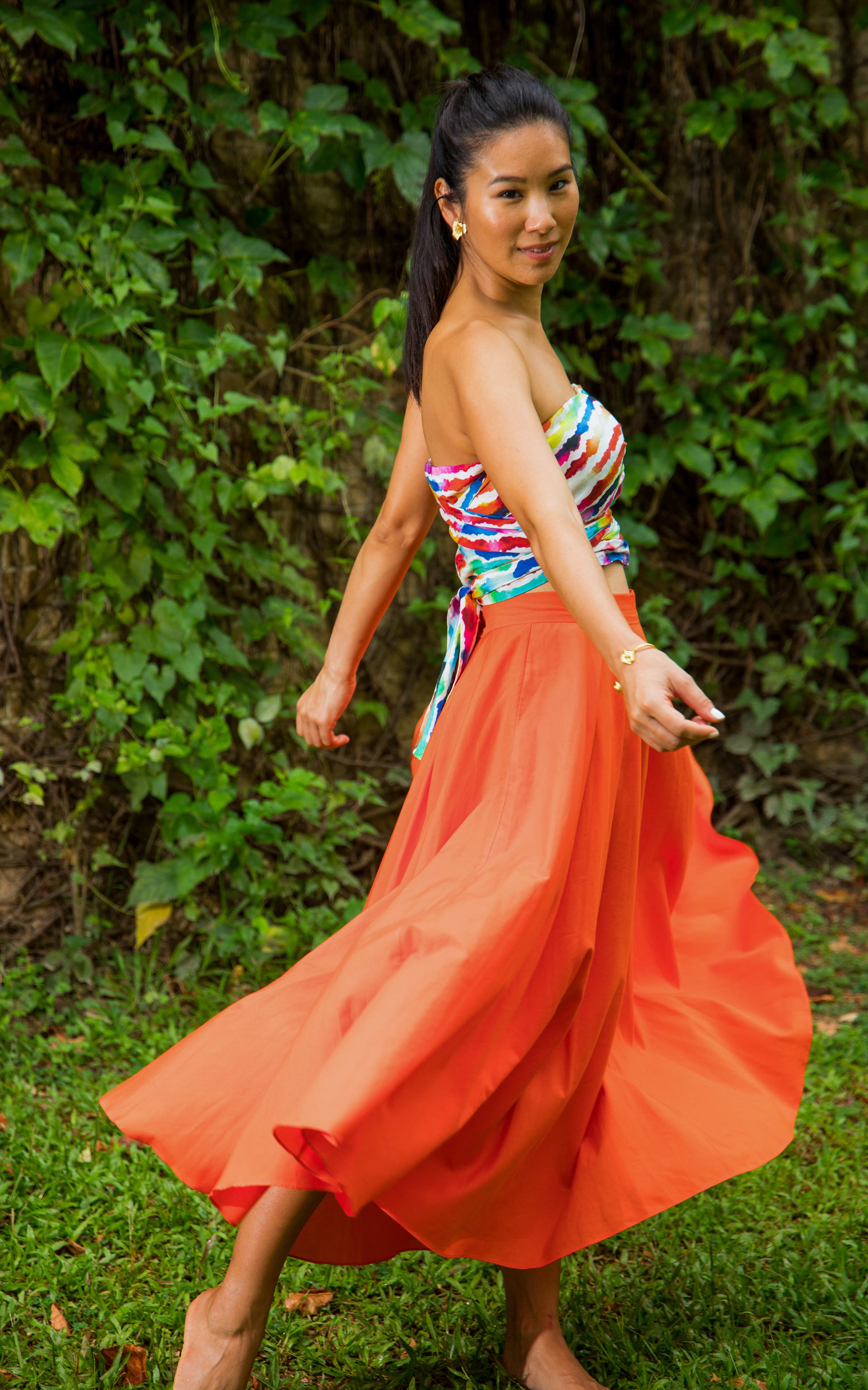 Assinie Sway Flared Midi Skirt