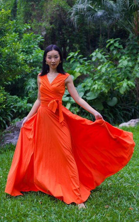 Assinie Sway Flared Maxi Skirt - Green