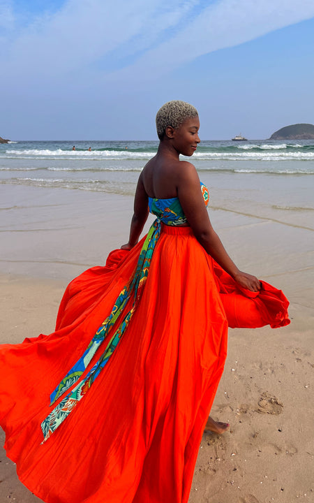 Sange Slit Maxi Skirt - Floral