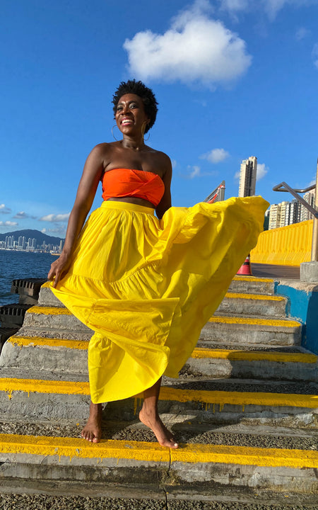 Tanji Tide Tiered Maxi Skirt