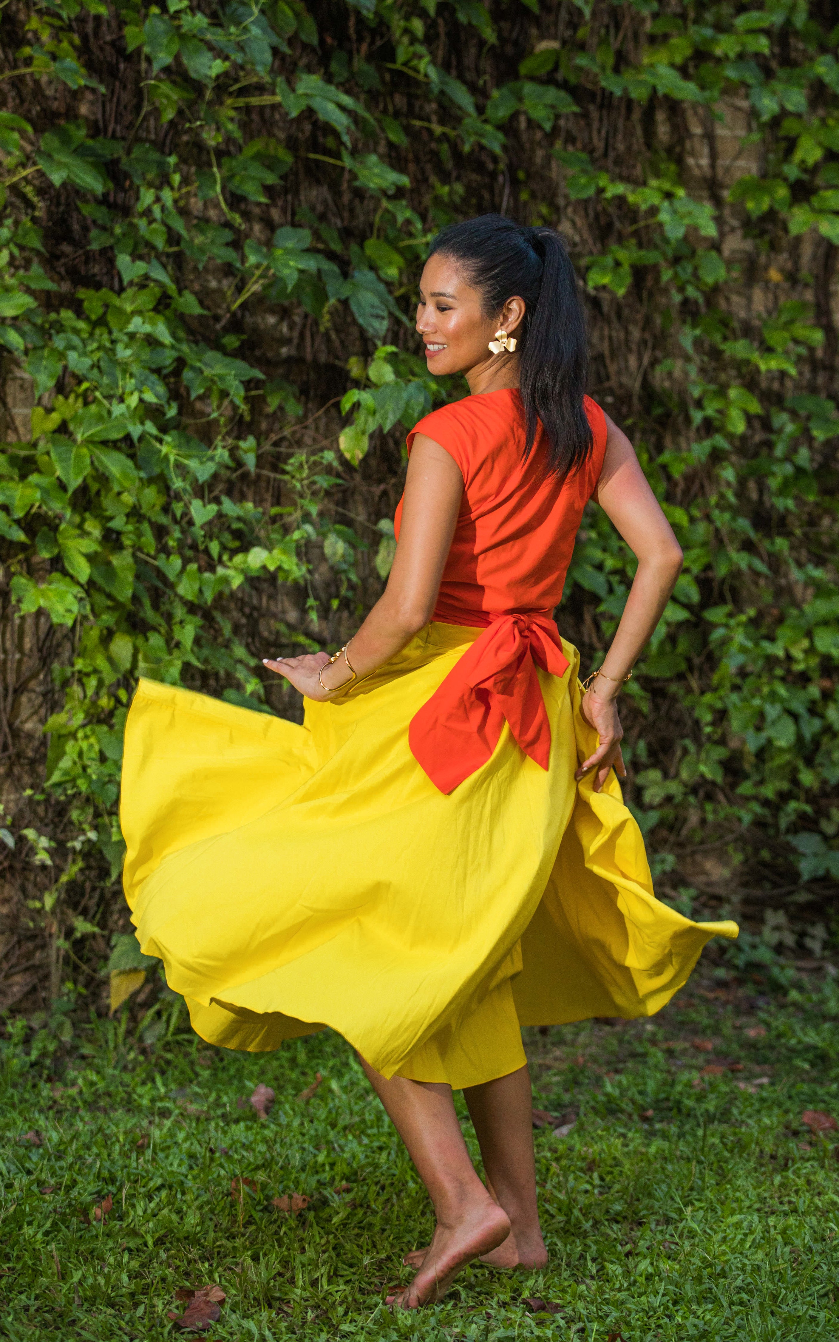 Assinie Sway Flared Midi Skirt