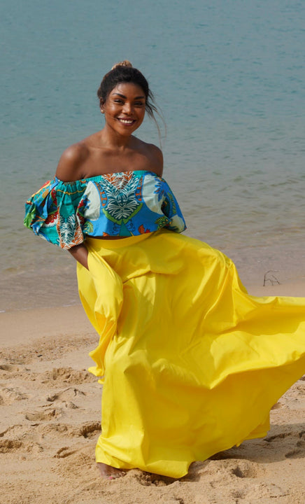 Assinie Sway Flared Maxi Skirt - Floral