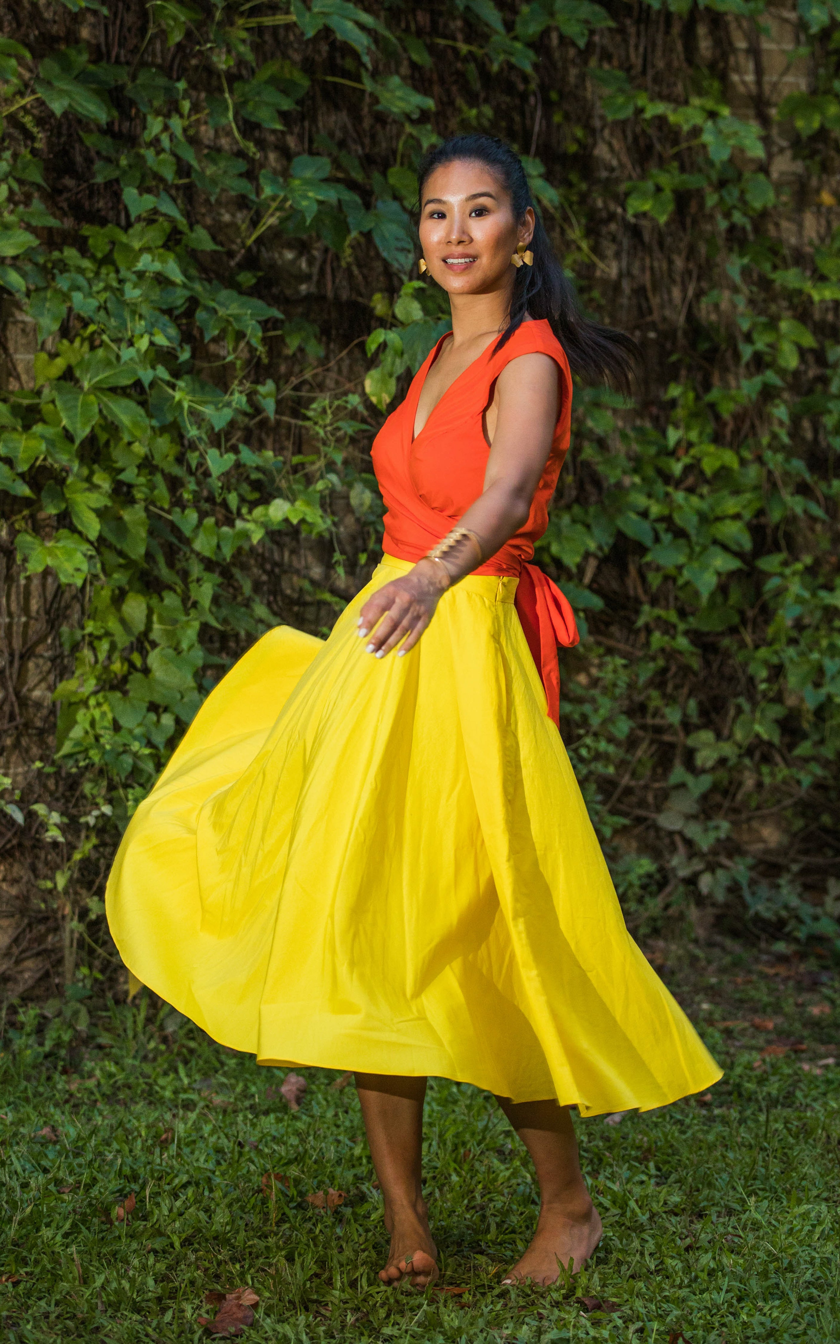 Assinie Sway Flared Midi Skirt