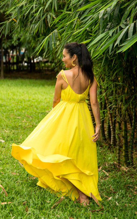 Labadi Breeze Flared Maxi Dress - Blue