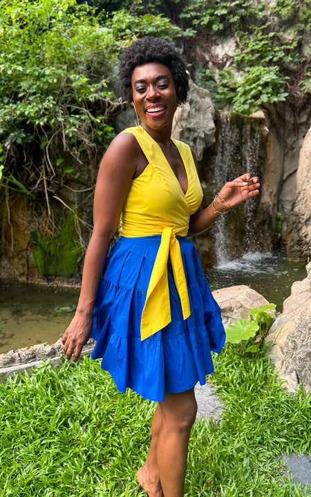 Tanji Tide Tiered Mini Skirt