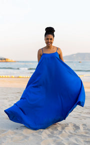 Labadi Breeze Flared Maxi Dress - Blue