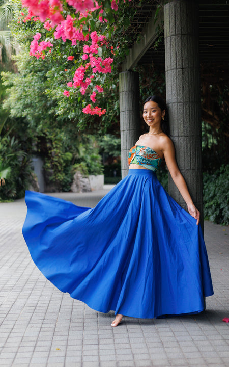 Assinie Sway Flared Maxi Skirt - Floral