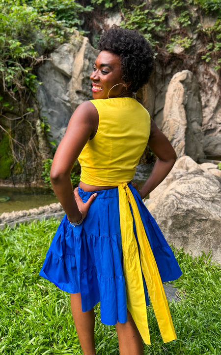 Tanji Tide Tiered Mini Skirt