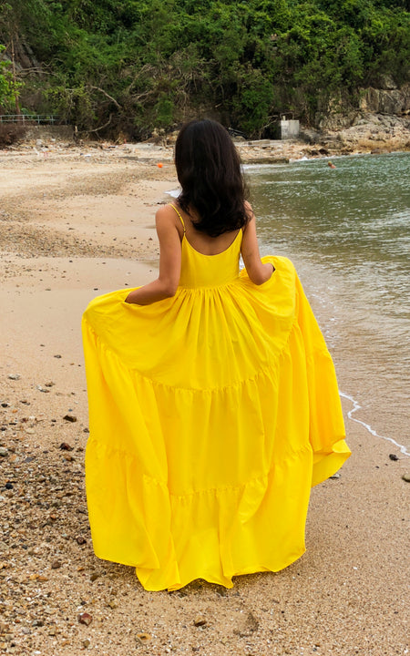 Lumley Lush Tiered Maxi Dress - Yellow