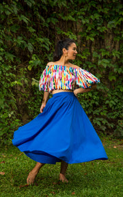 Assinie Sway Flared Midi Skirt - Floral