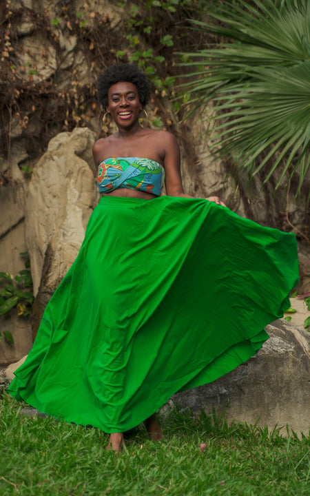 Assinie Sway Flared Maxi Skirt - Floral