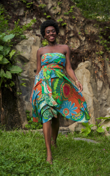 Assinie Sway Flared Midi Skirt - Floral