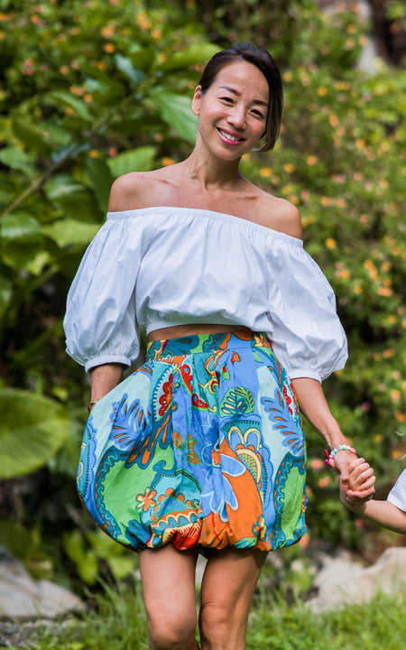 Gazi Glory Crop Top - Blue