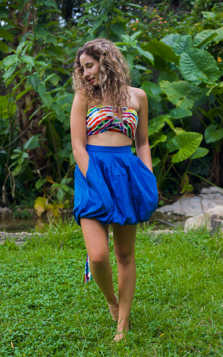 Bazley Bubble Mini Skirt - Green