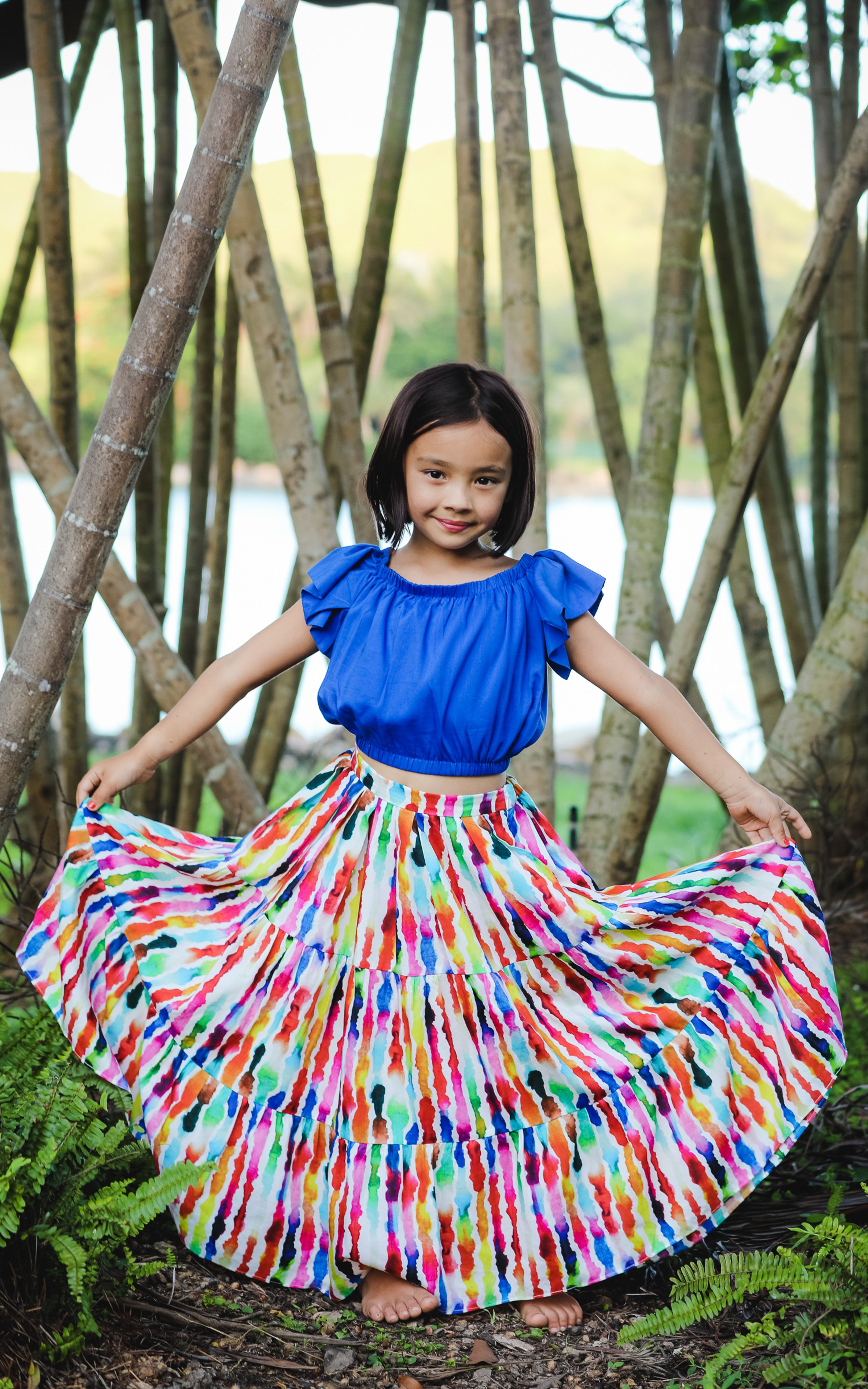 Maracas Tide Tiered Maxi Skirt