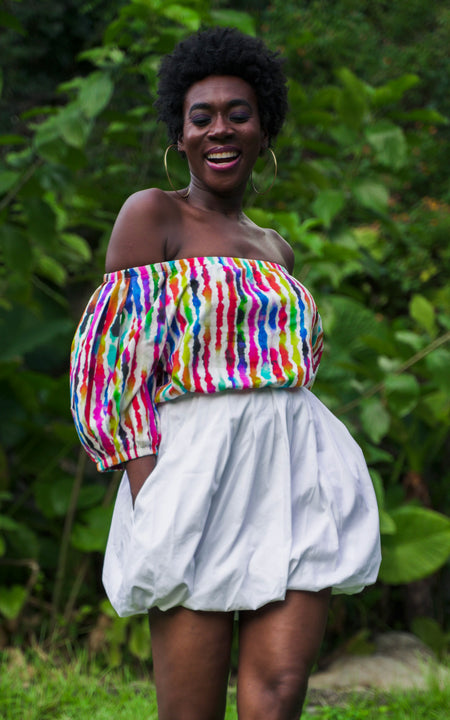 Gazi Glory Crop Top - Blue