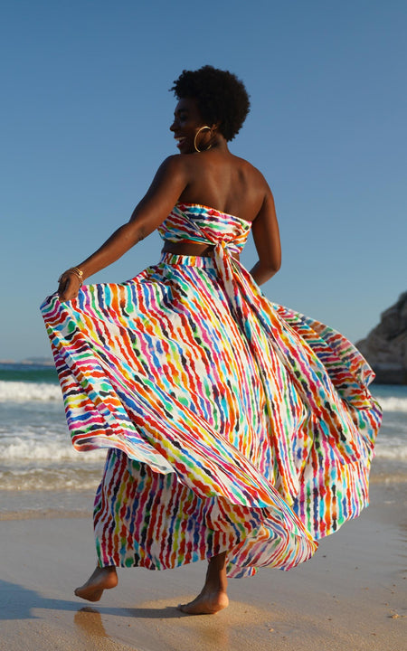 Tanji Tide Tiered Maxi Skirt