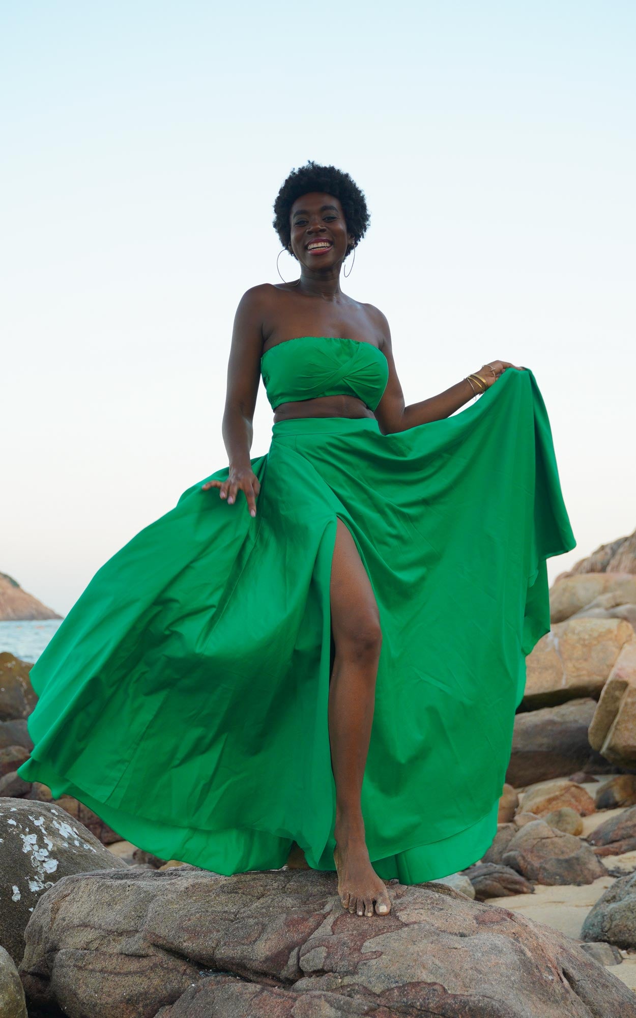 Sange Slit Maxi Skirt