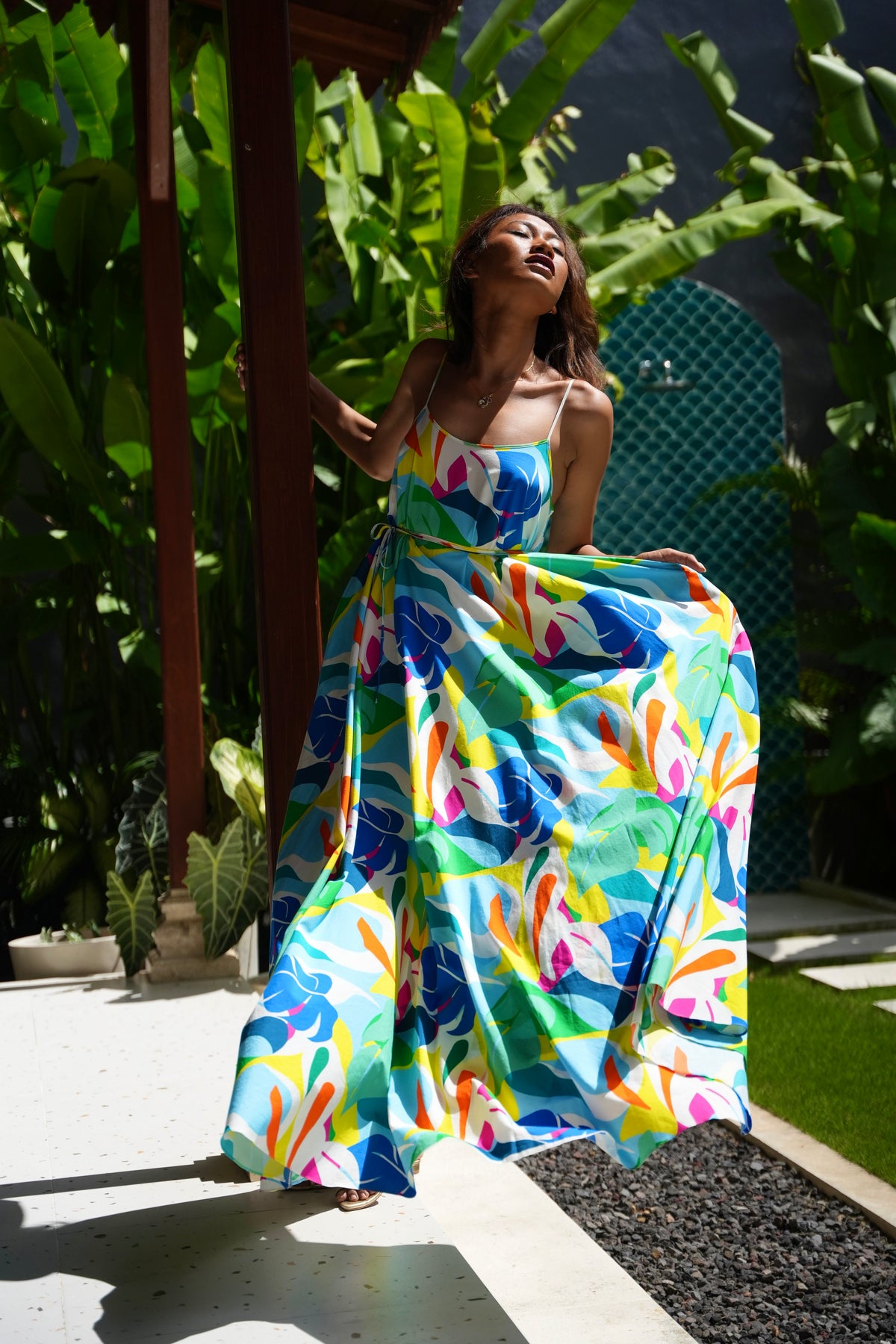 Labadi Breeze Flared Maxi Dress