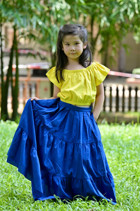 Maracas Tide Tiered Maxi Skirt