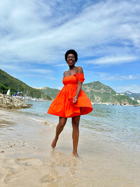 Varela Reef Mini Dress - Orange