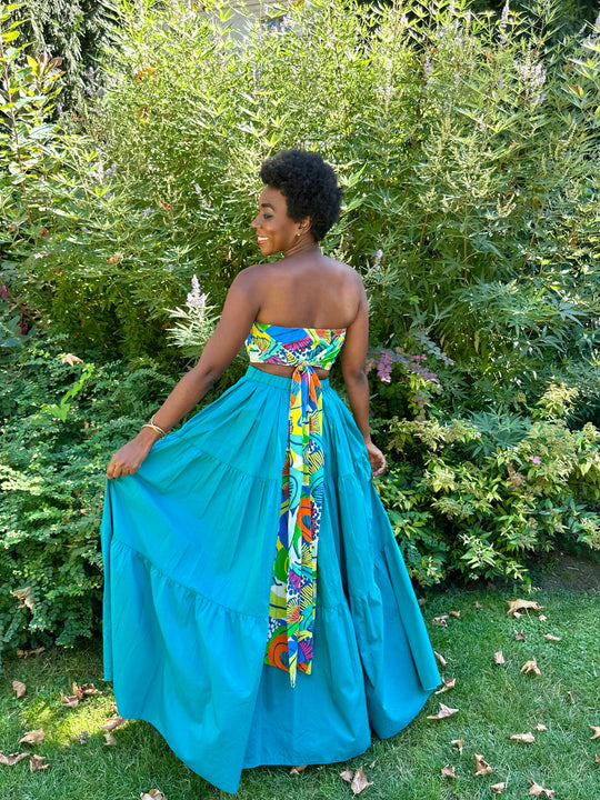 Lekki Love Bandeau Top - Watercolor