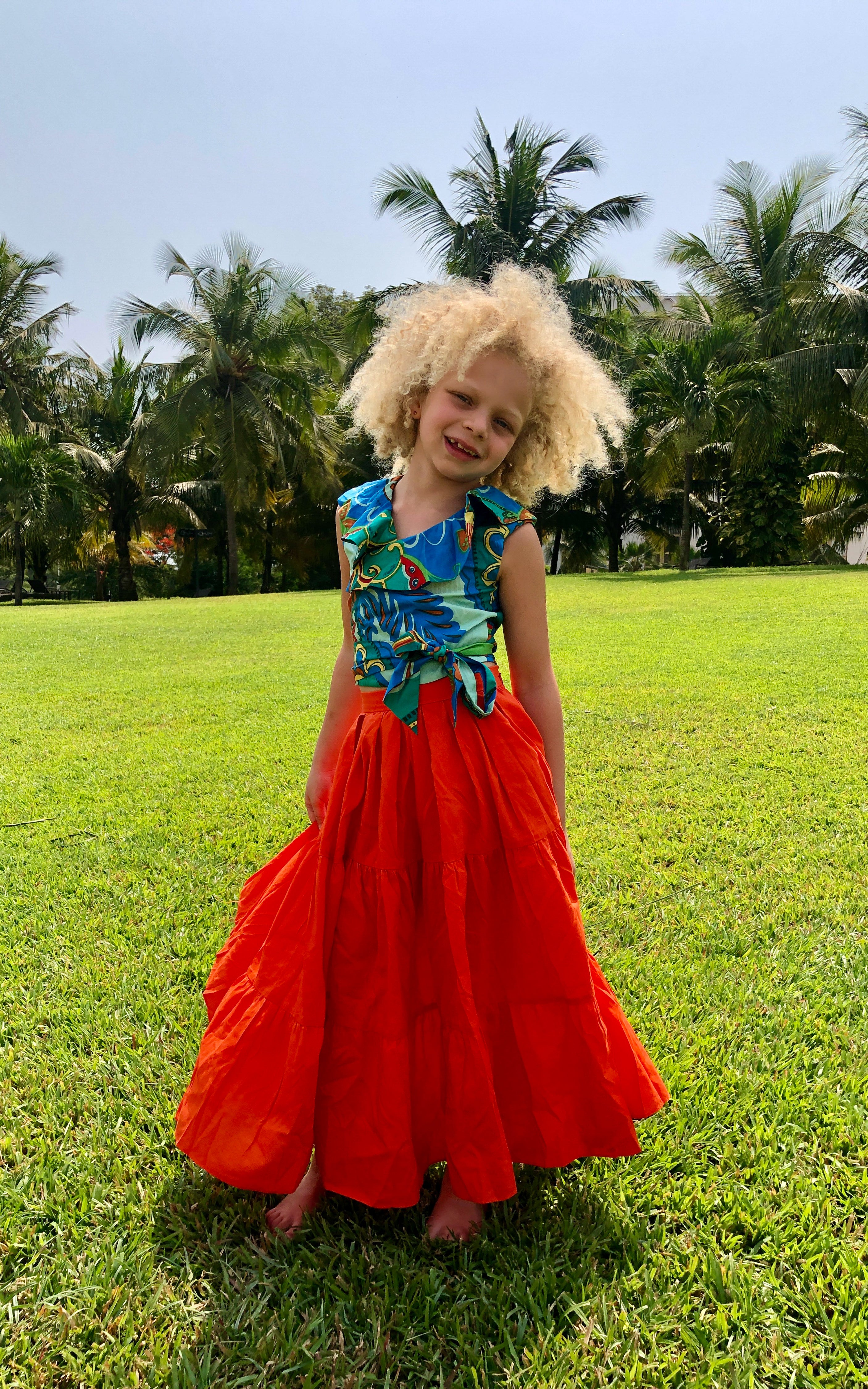 Maracas Tide Tiered Maxi Skirt