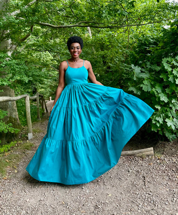 Lumley Lush Tiered Maxi Dress - Teal