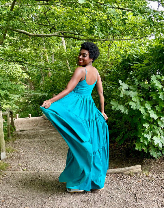 Lumley Lush Tiered Maxi Dress - Teal