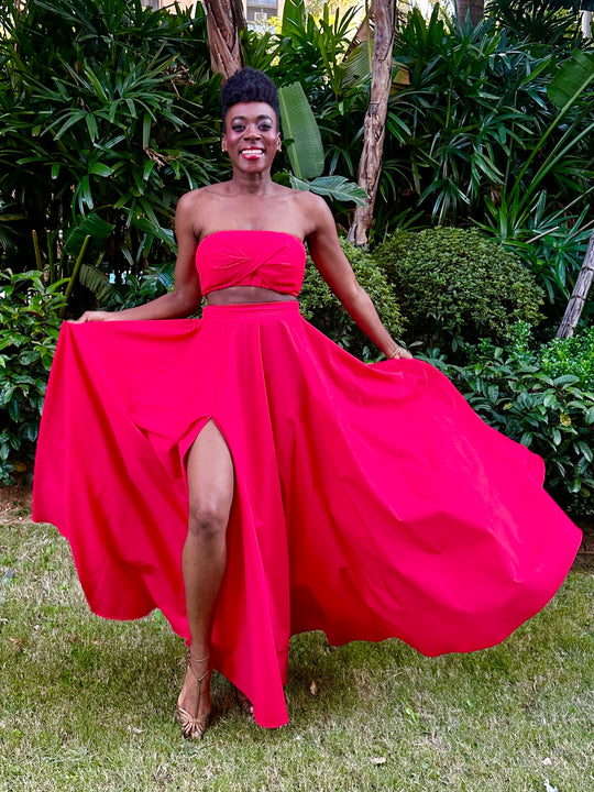 Lekki Love Bandeau Top - Red