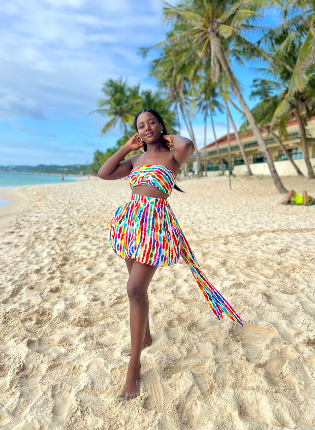 Bazley Bubble Mini Skirt - Green – Beam Bold