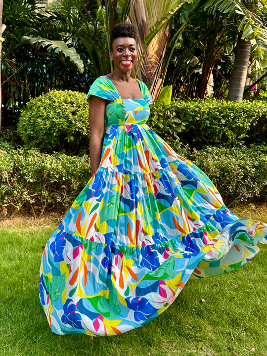 Varela Reef Maxi Dress - Leaf
