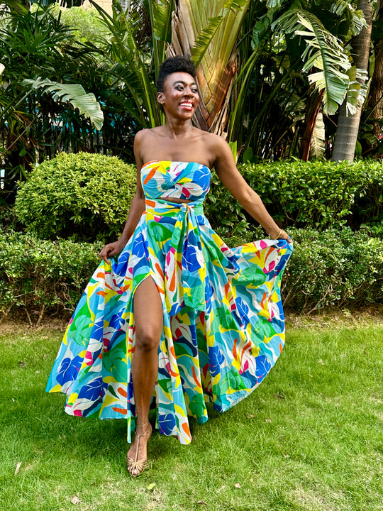 Lekki Love Bandeau Top - Leaf