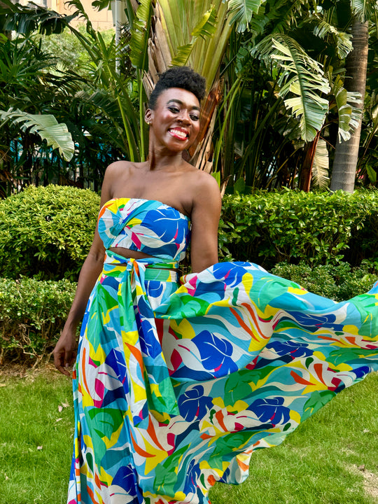 Lekki Love Bandeau Top - Leaf