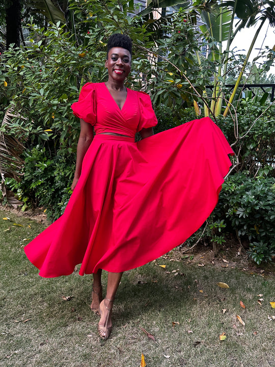 Assinie Sway Flared Midi Skirt