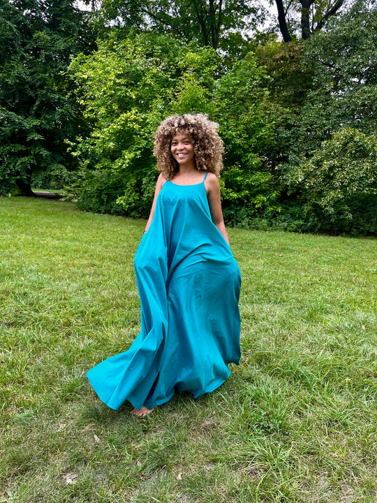 Labadi Breeze Flared Maxi Dress - Watercolor