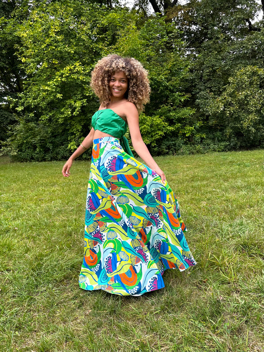 Assinie Sway Flared Maxi Skirt - Botanica