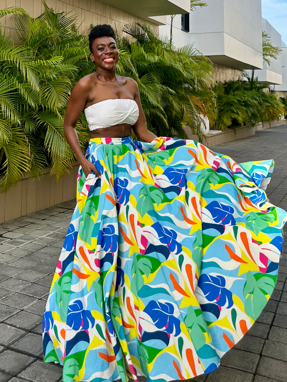 Assinie Sway Flared Maxi Skirt