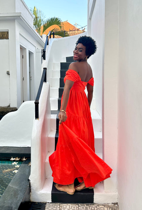 Varela Reef Maxi Dress - Orange