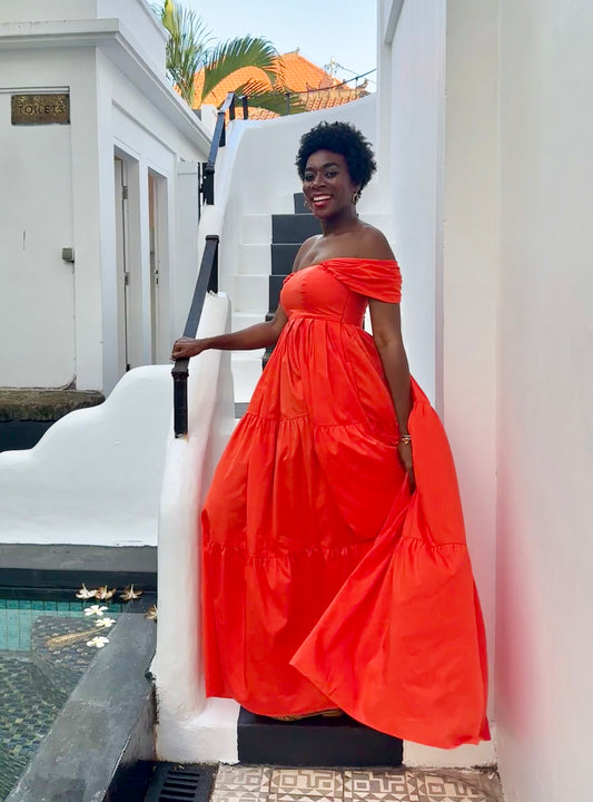 Varela Reef Maxi Dress - Orange