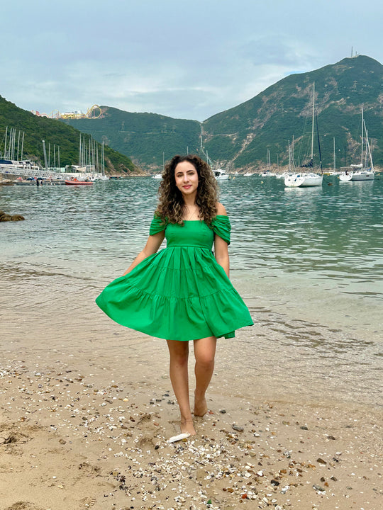 Varela Reef Mini Dress - Green Beam Bold Varela Reef Mini Dress - Green Beam Bold