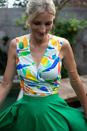 Kande Cove Wrap Top - Gemstone