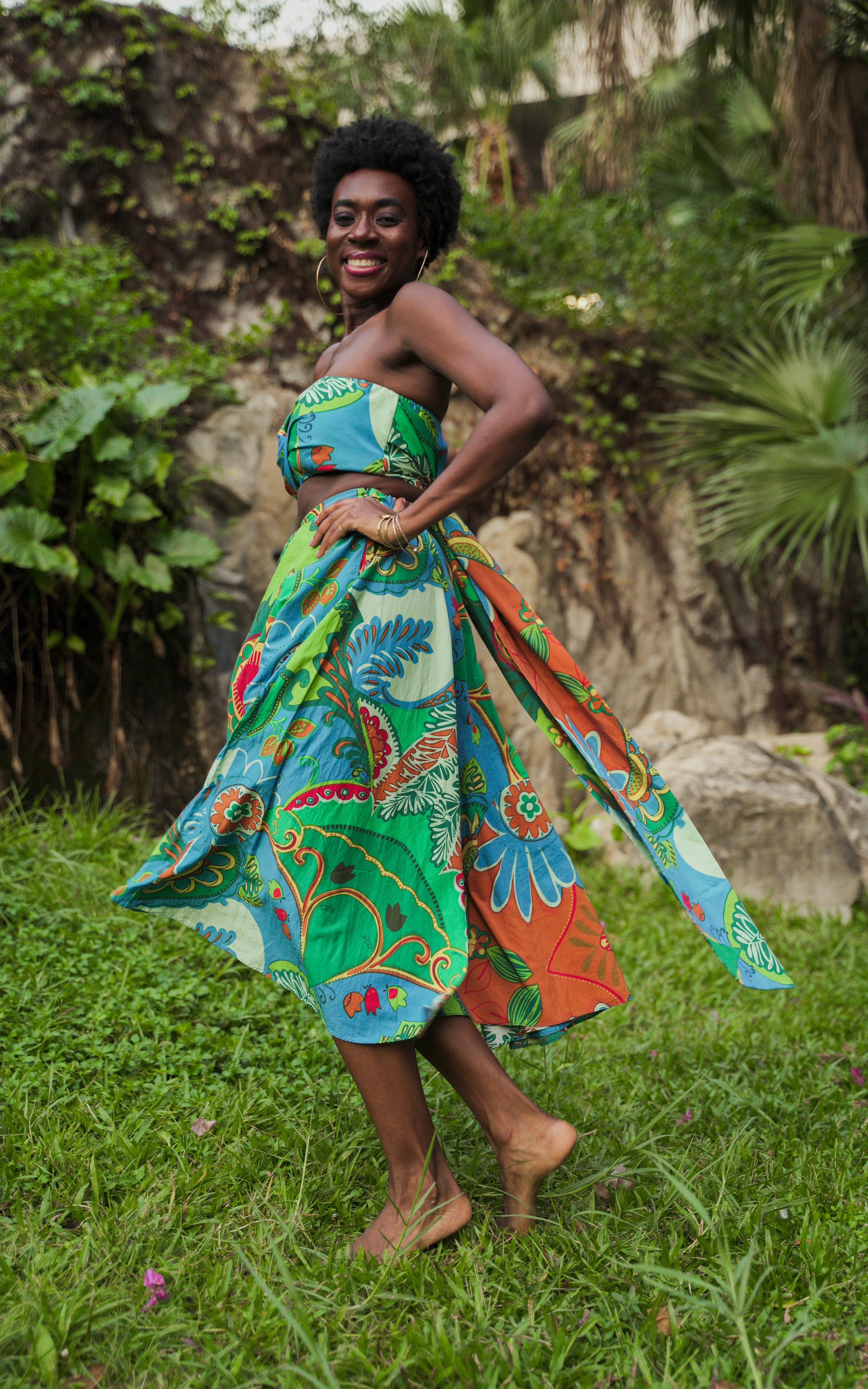 Assinie Sway Flared Midi Skirt