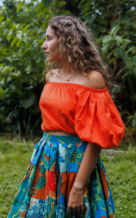 Tanji Tide Tiered Mini Skirt - Floral