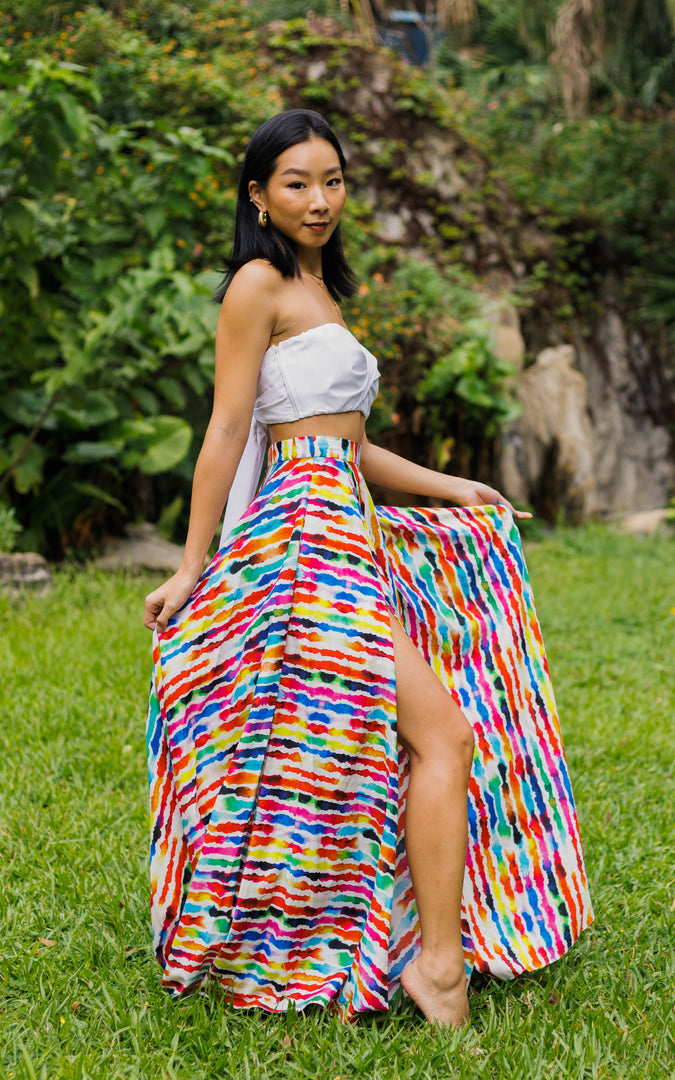 Sange Split Maxi Skirt - White – Beam Bold