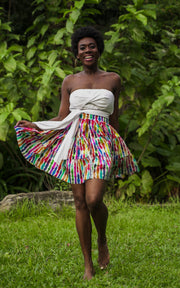 Tanji Tide Tiered Mini Skirt - Floral