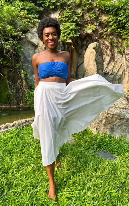 Assinie Sway Flared Midi Skirt - Floral