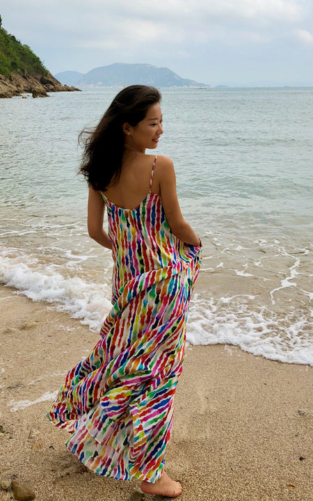 Labadi Breeze Flared Maxi Dress - Floral